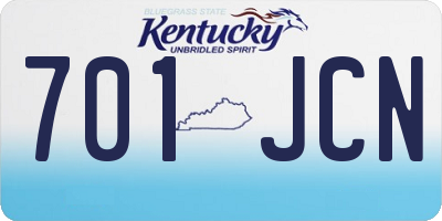 KY license plate 701JCN