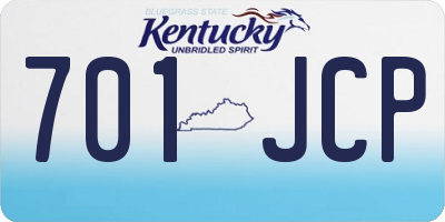 KY license plate 701JCP