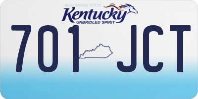 KY license plate 701JCT
