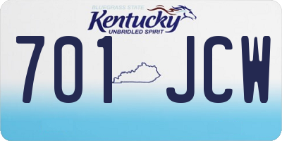 KY license plate 701JCW
