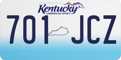 KY license plate 701JCZ