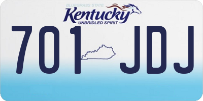 KY license plate 701JDJ