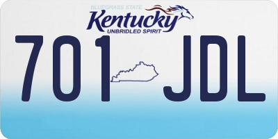 KY license plate 701JDL