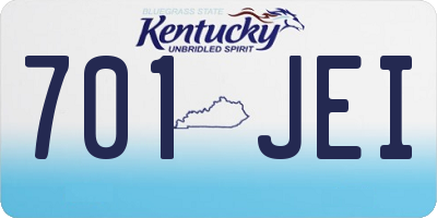 KY license plate 701JEI