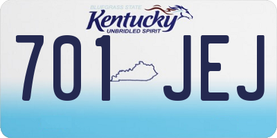 KY license plate 701JEJ