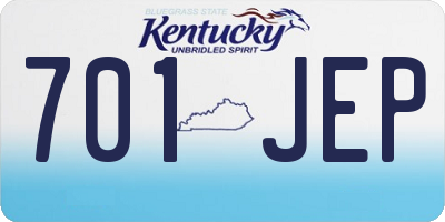 KY license plate 701JEP