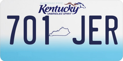 KY license plate 701JER