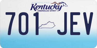 KY license plate 701JEV