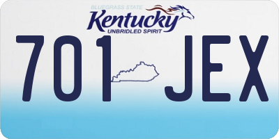 KY license plate 701JEX