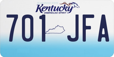 KY license plate 701JFA