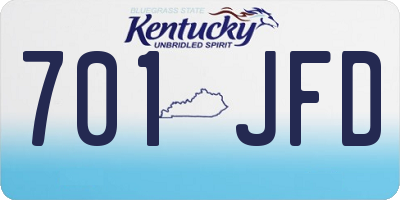 KY license plate 701JFD
