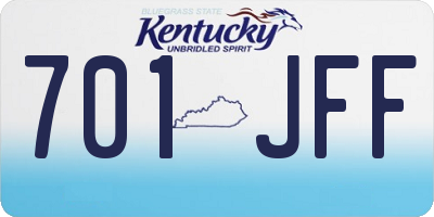 KY license plate 701JFF