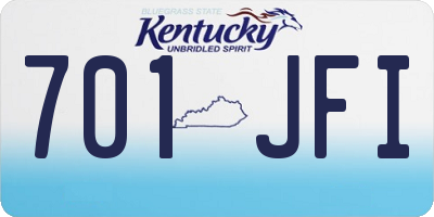 KY license plate 701JFI