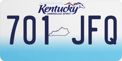 KY license plate 701JFQ