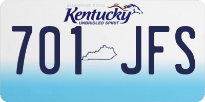 KY license plate 701JFS