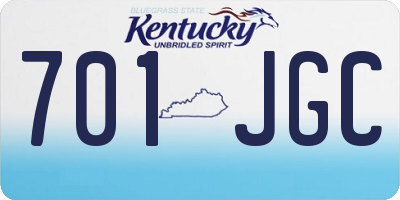 KY license plate 701JGC