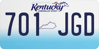 KY license plate 701JGD