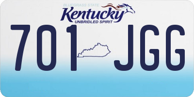 KY license plate 701JGG
