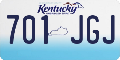 KY license plate 701JGJ