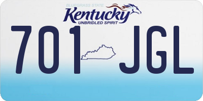 KY license plate 701JGL