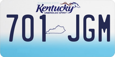 KY license plate 701JGM