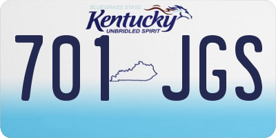 KY license plate 701JGS
