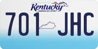 KY license plate 701JHC