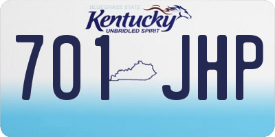 KY license plate 701JHP