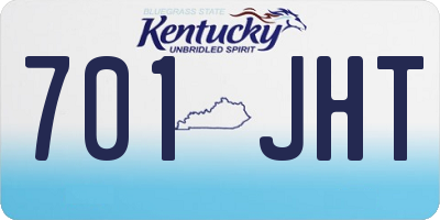 KY license plate 701JHT