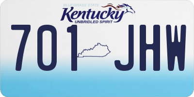 KY license plate 701JHW