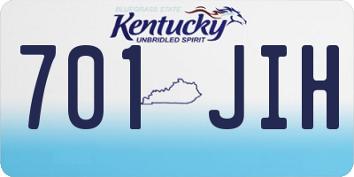 KY license plate 701JIH