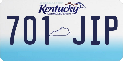 KY license plate 701JIP
