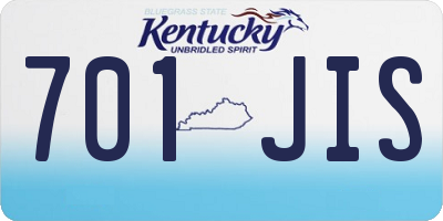 KY license plate 701JIS
