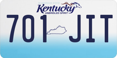 KY license plate 701JIT