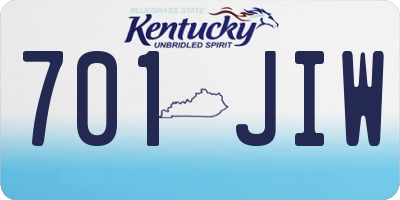 KY license plate 701JIW