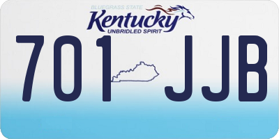 KY license plate 701JJB