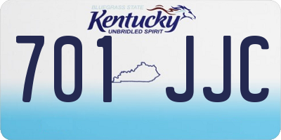 KY license plate 701JJC