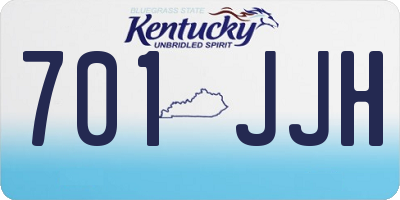 KY license plate 701JJH