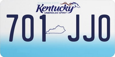 KY license plate 701JJO