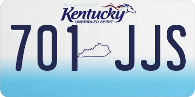 KY license plate 701JJS