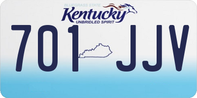 KY license plate 701JJV