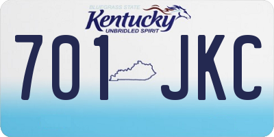 KY license plate 701JKC