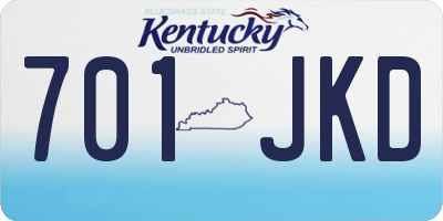 KY license plate 701JKD