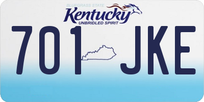 KY license plate 701JKE