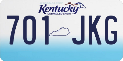 KY license plate 701JKG