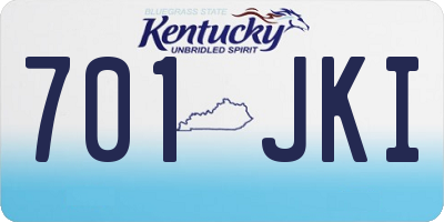 KY license plate 701JKI