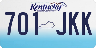 KY license plate 701JKK