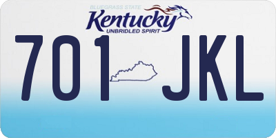 KY license plate 701JKL