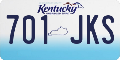 KY license plate 701JKS