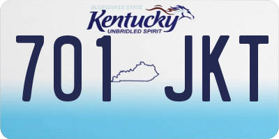 KY license plate 701JKT